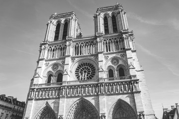 PARIS, FRANCE - 02 OCTOBER 2018: Notre dame cathedral in Paris