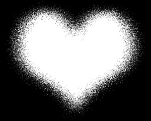 Heart Decorative Black & White Photo Frame. Type Text Inside, Use as Overlay or for Layer / Clipping Mask