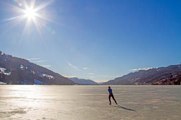 Alpsee - Allgäu - Schlittschuh - Laufen - gefroren - Immenstadt
