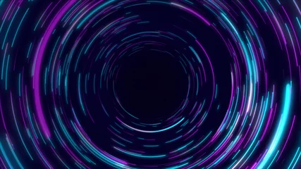 Foto auf Alu-Dibond Blue & purple abstract circular radial lines background. Data flow. Optical fiber. Motion effect. Background © Unwind