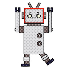 comic book style cartoon robot