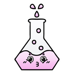 gradient shaded cartoon science beaker