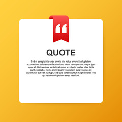 Quote background . Creative Modern Material Design Quote template. Vector illustration.