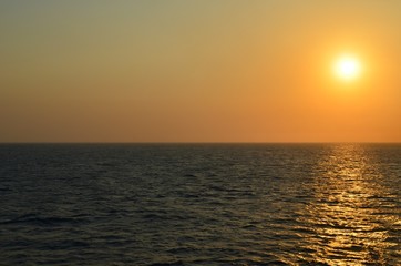 sunset over the gulf of mexico