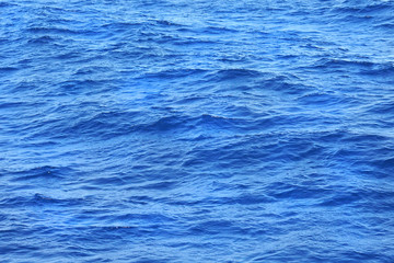 Unique color of the Mykonos sea in the Greek islands