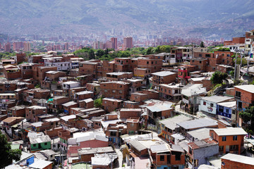 Famous District 13 in Medellin, Colombia, South America