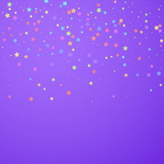 Festive confetti. Celebration stars. Colorful star