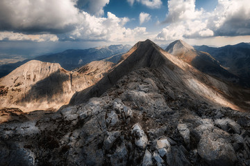 Vihren and Kutelo peaks in Pirin mountain, Bulgaria