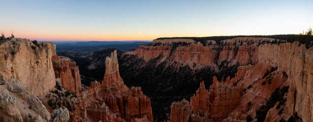 Beautiful Panoramic View of an American landscape during a sunny sunset. Taken in Bryce Canyon National Park, Utah, United States of America.