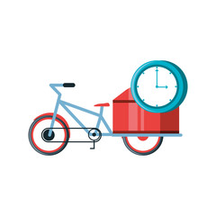 bicycle for logistic service with clock time
