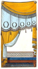 A french window curtain