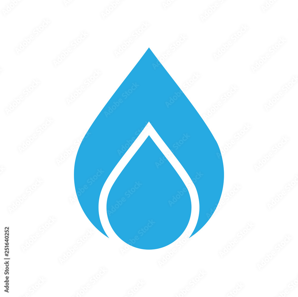 Poster drop water icon on white background for graphic and web design, modern simple vector sign. internet 