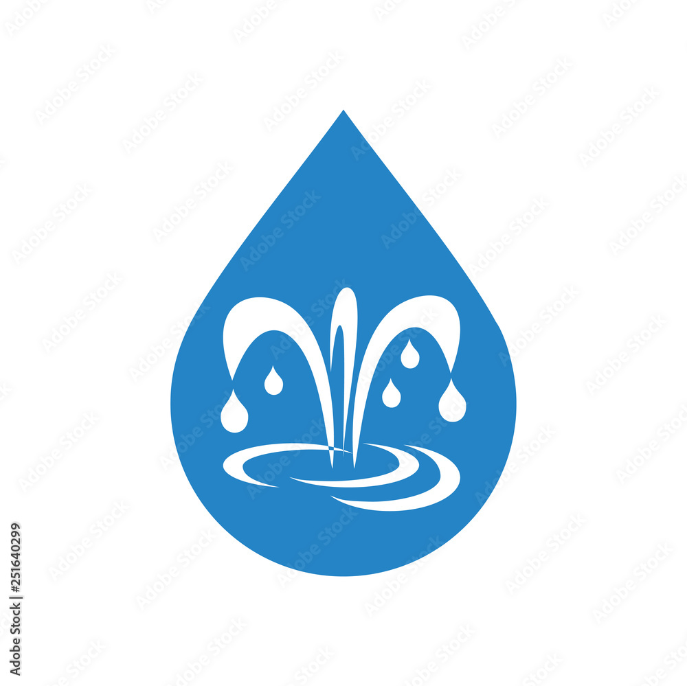 Poster drop water icon on white background for graphic and web design, modern simple vector sign. internet 