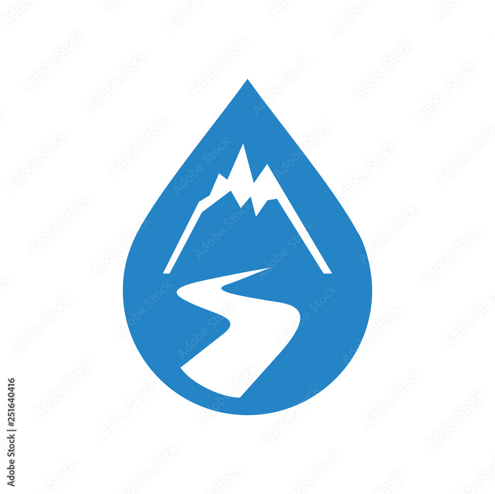 Poster drop water icon on white background for graphic and web design, modern simple vector sign. internet 