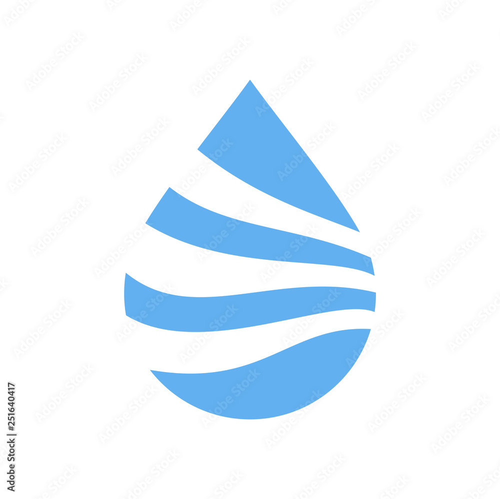 Poster drop water icon on white background for graphic and web design, modern simple vector sign. internet 