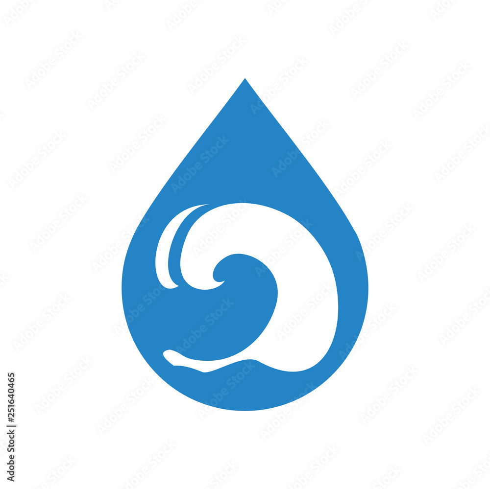 Poster drop water icon on white background for graphic and web design, modern simple vector sign. internet 