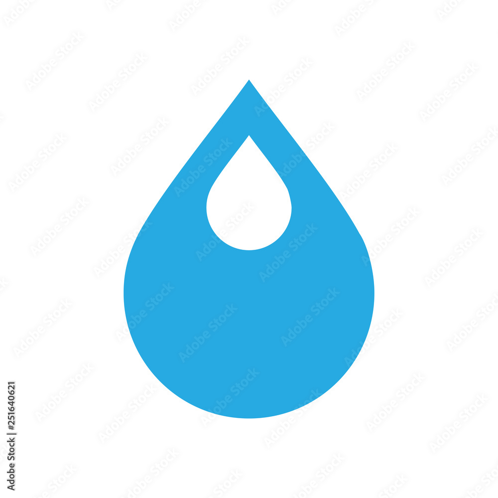 Poster drop water icon on white background for graphic and web design, modern simple vector sign. internet 