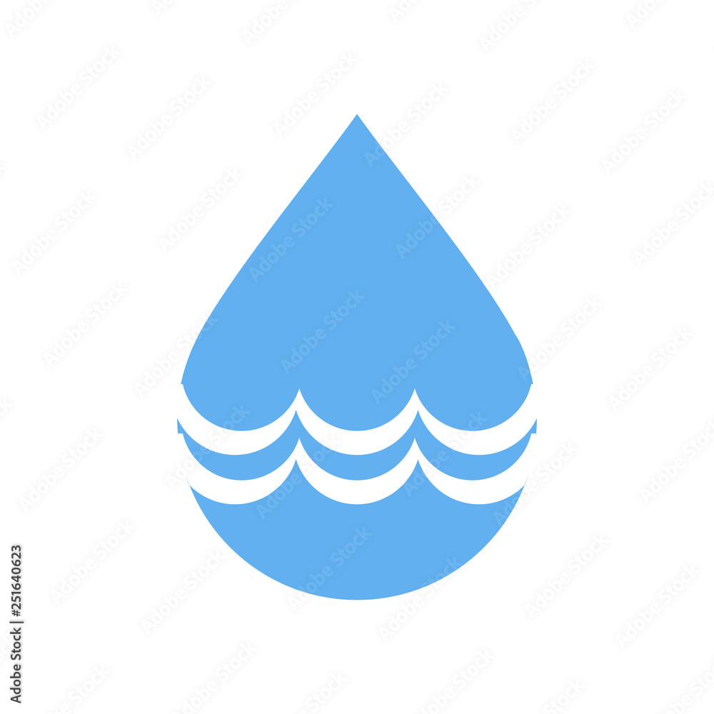 Poster drop water icon on white background for graphic and web design, modern simple vector sign. internet 