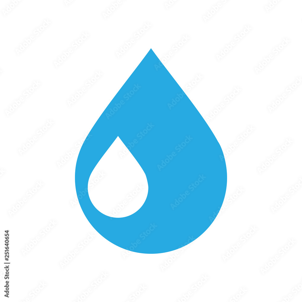 Poster drop water icon on white background for graphic and web design, modern simple vector sign. internet 
