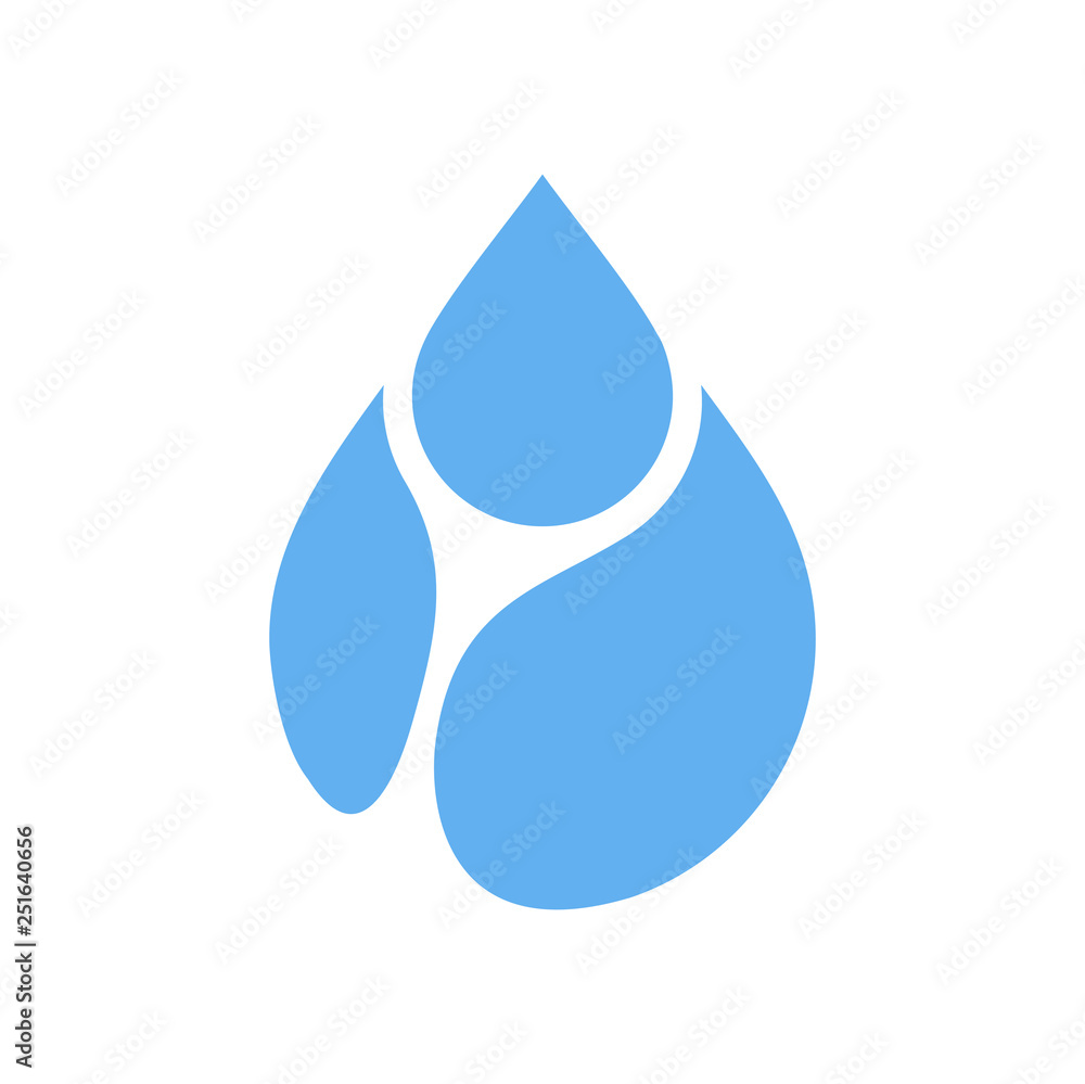 Poster drop water icon on white background for graphic and web design, modern simple vector sign. internet 
