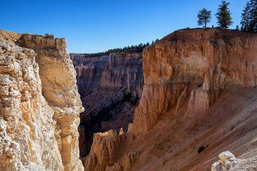 Fototapeta na wymiar Beautiful View of an American landscape during a sunny day. Taken in Bryce Canyon National Park, Utah, United States of America.
