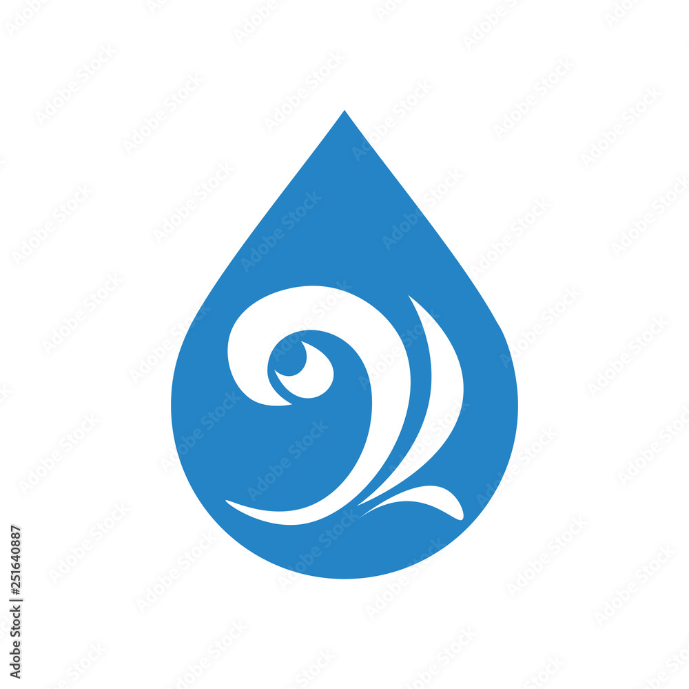 Poster drop water icon on white background for graphic and web design, modern simple vector sign. internet 