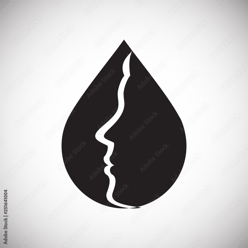Poster drop water icon on white background for graphic and web design, modern simple vector sign. internet 
