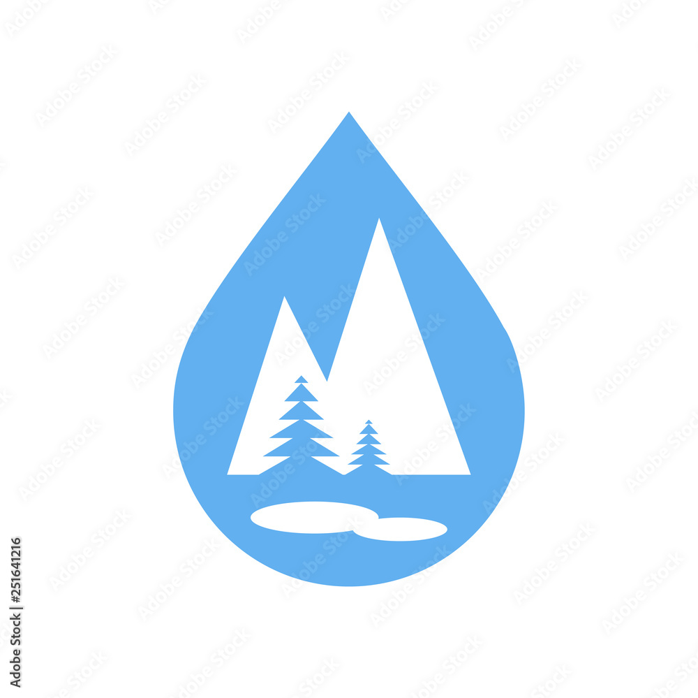 Poster drop water icon on white background for graphic and web design, modern simple vector sign. internet 