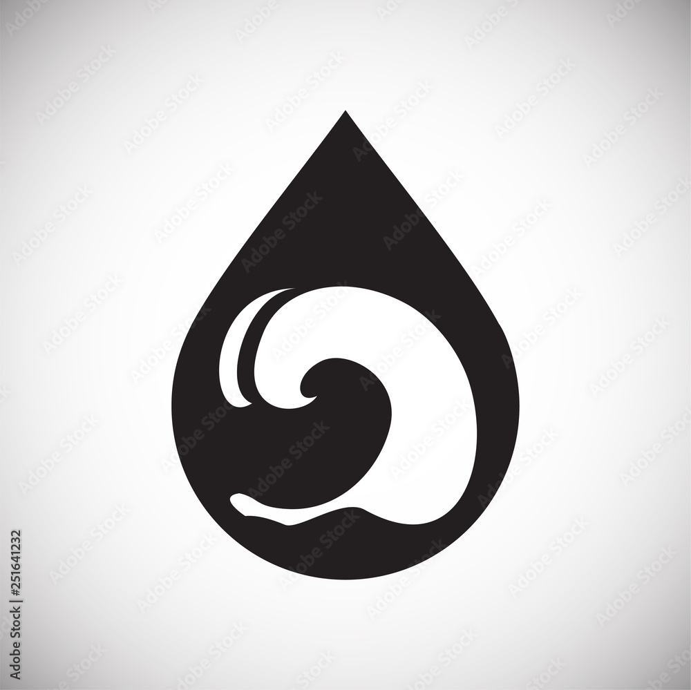 Poster drop water icon on white background for graphic and web design, modern simple vector sign. internet 