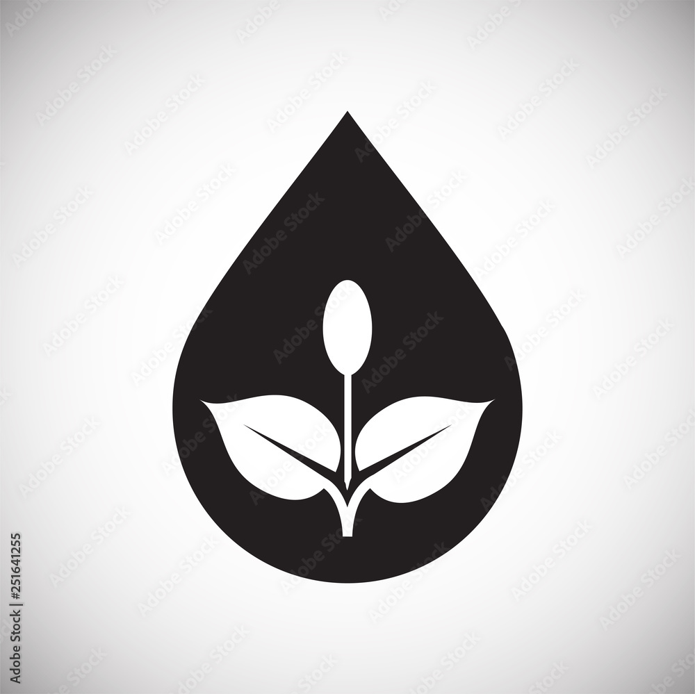 Poster drop water icon on white background for graphic and web design, modern simple vector sign. internet 