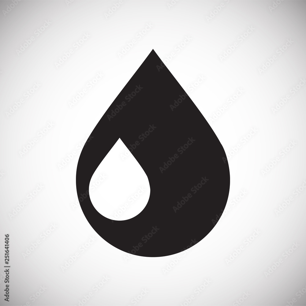 Poster drop water icon on white background for graphic and web design, modern simple vector sign. internet 