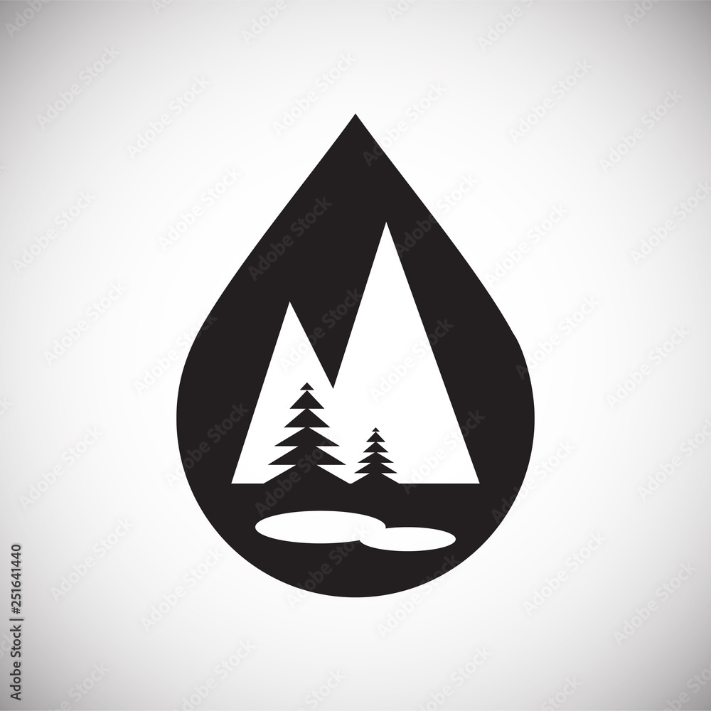 Poster drop water icon on white background for graphic and web design, modern simple vector sign. internet 