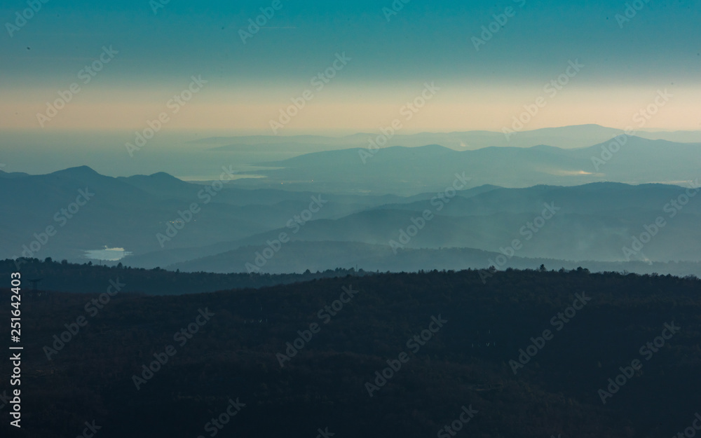 Canvas Prints View of the azure coast from a height of 1000