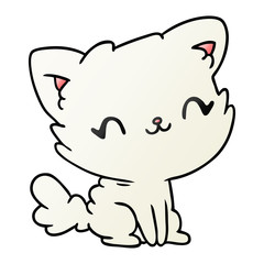 gradient cartoon cute kawaii fluffy cat