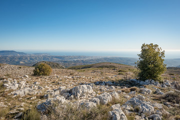 View of the azure coast from a height of 1000