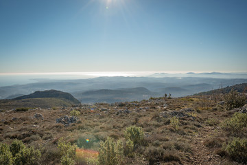 View of the azure coast from a height of 1000