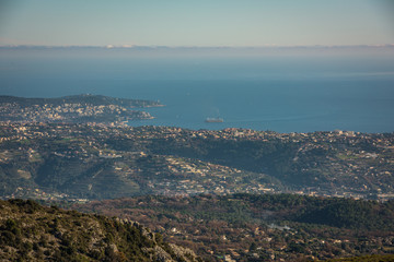 Obraz premium View of the azure coast from a height of 1000