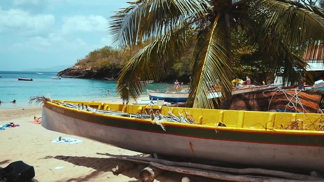 Sunny day on Caribbean beach
