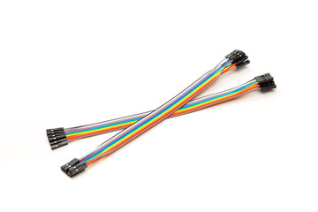colour cable bus isolated on white