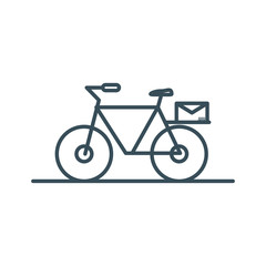 Fototapeta premium bicycle for logistic service isolated icon