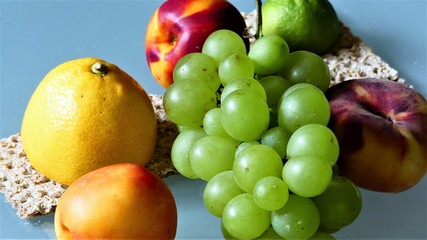 Naklejka na ściany i meble Arrangement of natural fruit