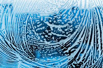 Blue background with pattern of foam