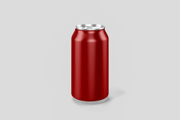 Realistic Can for beer, soda, lemonade, juice, energy drink.Blank with copy space. 3D rendering. Mock up template ready for your design.