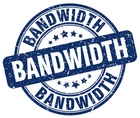bandwidth blue grunge stamp