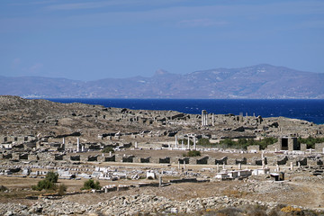 Obraz premium Delos Archaeological Museum on the island of the Cyclades