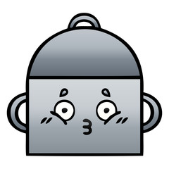 gradient shaded cartoon cooking pot