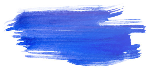watercolor stain texture blue dry brush brush strokes. isolated on paper