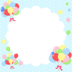 たくさんの風船　フレーム