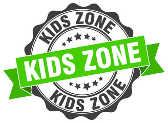 kids zone stamp. sign. seal