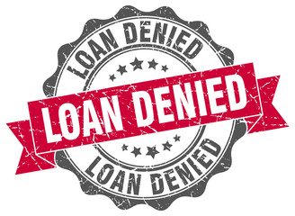 Obraz premium loan denied stamp. sign. seal